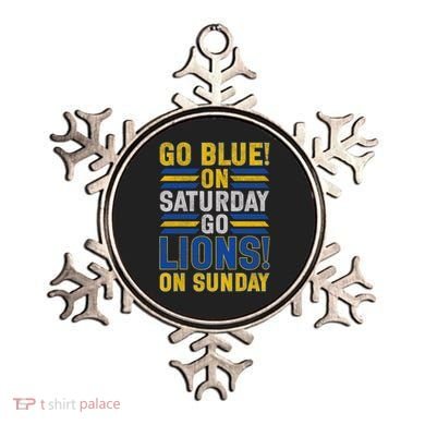 Go Blue On Saturday Go Lion On Sunday Ornament