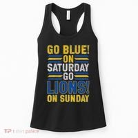 Go Blue On Saturday Go Lion On Sunday Women's Tank Top thumb 0