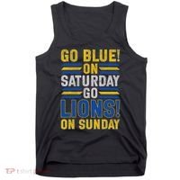 Go Blue On Saturday Go Lion On Sunday Tank Top thumb 0