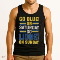 Go Blue On Saturday Go Lion On Sunday Tank Top thumb 3