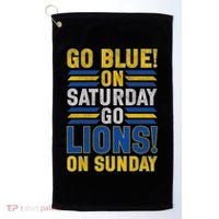 Go Blue On Saturday Go Lion On Sunday Golf Towel thumb 0