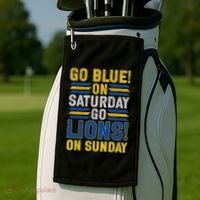 Go Blue On Saturday Go Lion On Sunday Golf Towel thumb 2