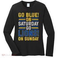 Go Blue On Saturday Go Lion On Sunday Women's Long Sleeve Shirt thumb 0