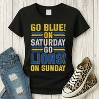 Go Blue On Saturday Go Lion On Sunday Women's T-Shirt thumb 3