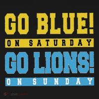 Go Blue On Saturday Go Lion On Sunday Backpack thumb 2