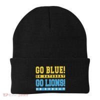 Go Blue On Saturday Go Lion On Sunday Beanie thumb 0