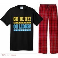 Go Blue On Saturday Go Lion On Sunday Pajama Set thumb 0