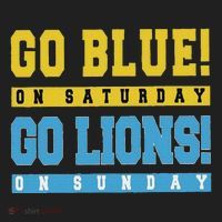 Go Blue On Saturday Go Lion On Sunday Golf Towel thumb 3