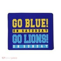 Go Blue On Saturday Go Lion On Sunday Mousepad thumb 0