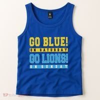 Go Blue On Saturday Go Lion On Sunday Tank Top thumb 2