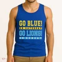 Go Blue On Saturday Go Lion On Sunday Tank Top thumb 3