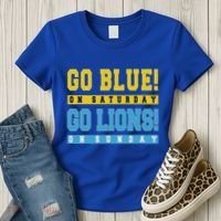 Go Blue On Saturday Go Lion On Sunday Women's T-Shirt thumb 3
