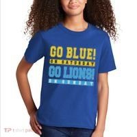 Go Blue On Saturday Go Lion On Sunday Kids T-Shirt thumb 2