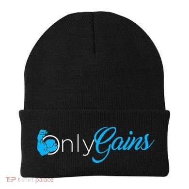 Gym Bodybuilder Only Gainz Only Gains Beanie