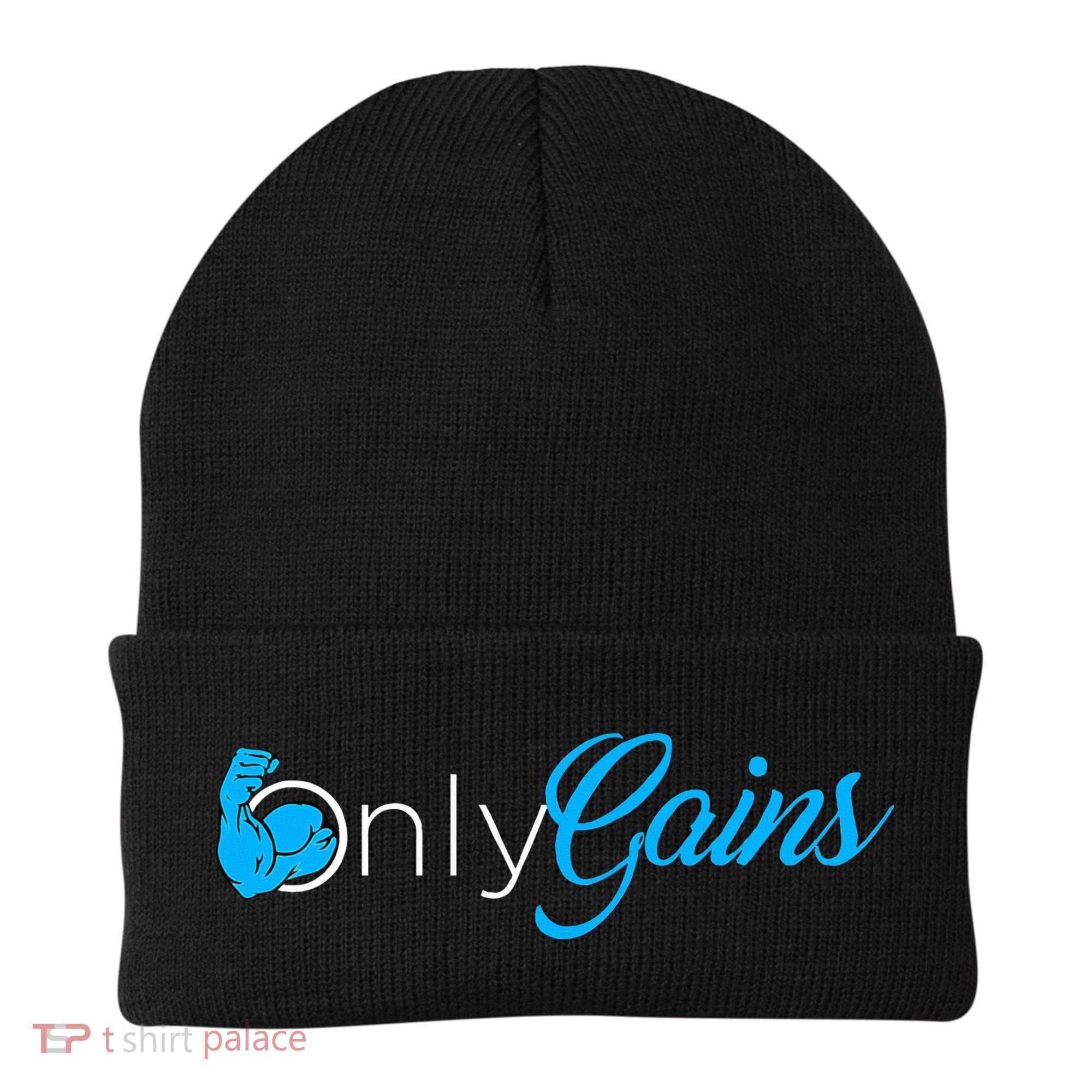 Gym Bodybuilder Only Gainz Only Gains Beanie