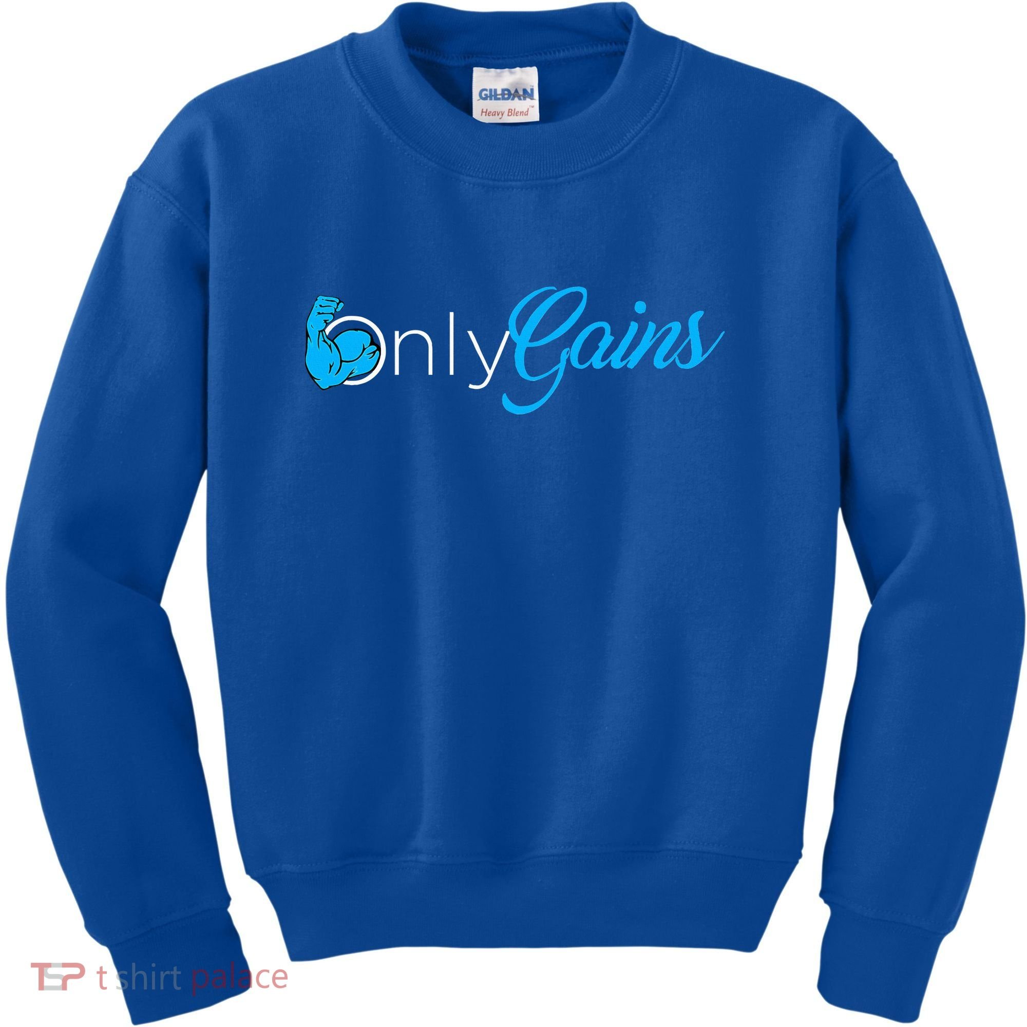 Gym Bodybuilder Only Gainz Only Gains Kids Sweatshirt
