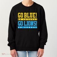 Go Blue! On Saturday Go Lions! On Sunday Football Fan Women's Sweatshirt thumb 0