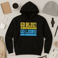 Go Blue! On Saturday Go Lions! On Sunday Football Fan Hoodie thumb 3