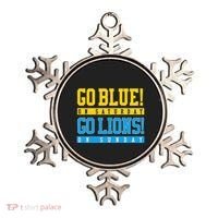 Go Blue! On Saturday Go Lions! On Sunday Football Fan Ornament thumb 0