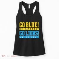 Go Blue! On Saturday Go Lions! On Sunday Football Fan Women's Tank Top thumb 0
