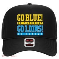 Go Blue! On Saturday Go Lions! On Sunday Football Fan Hat thumb 0