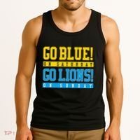 Go Blue! On Saturday Go Lions! On Sunday Football Fan Tank Top thumb 3