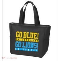 Go Blue! On Saturday Go Lions! On Sunday Football Fan Tote Bag thumb 3