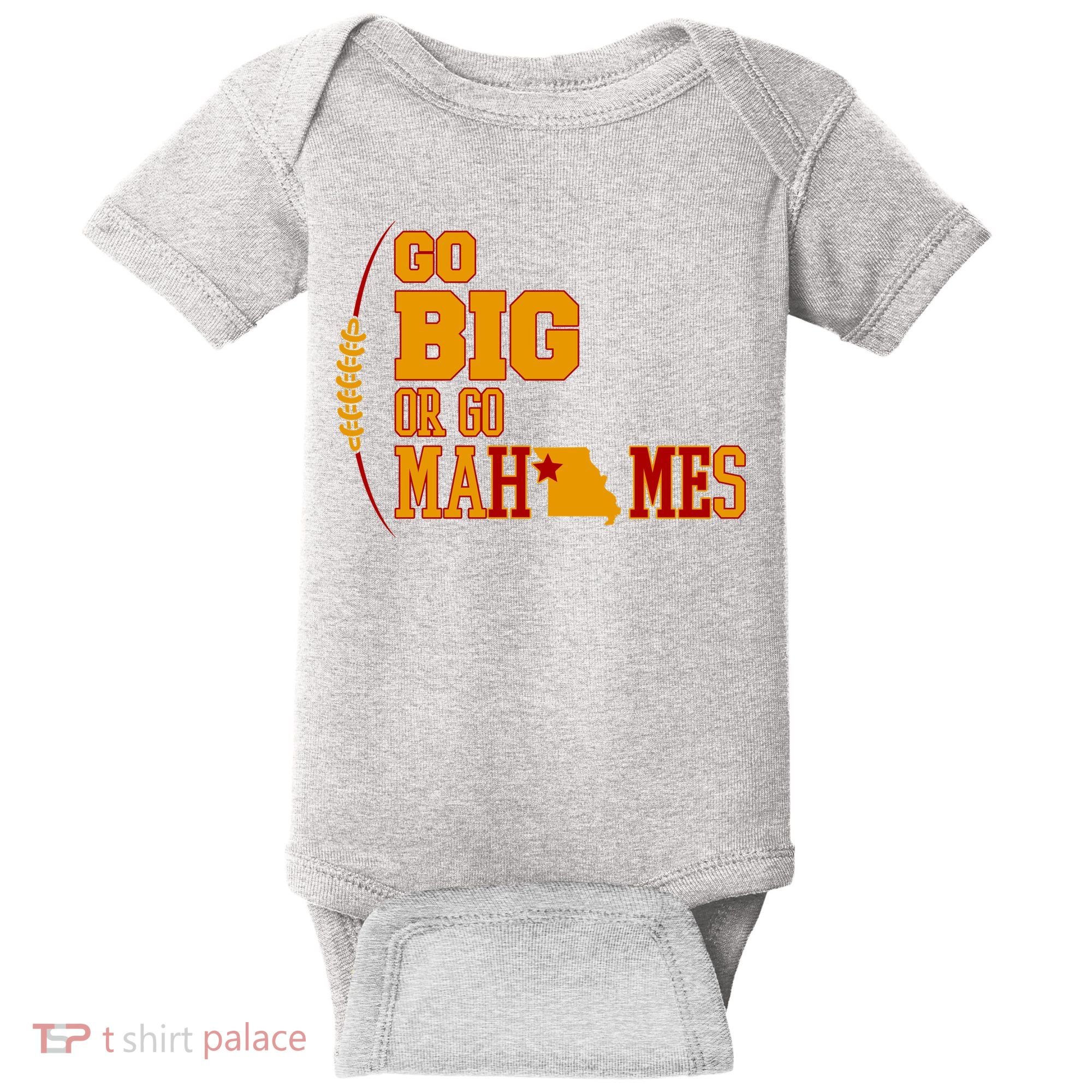 Go Big Or Go Mahomes Football Lover Baby Bodysuit