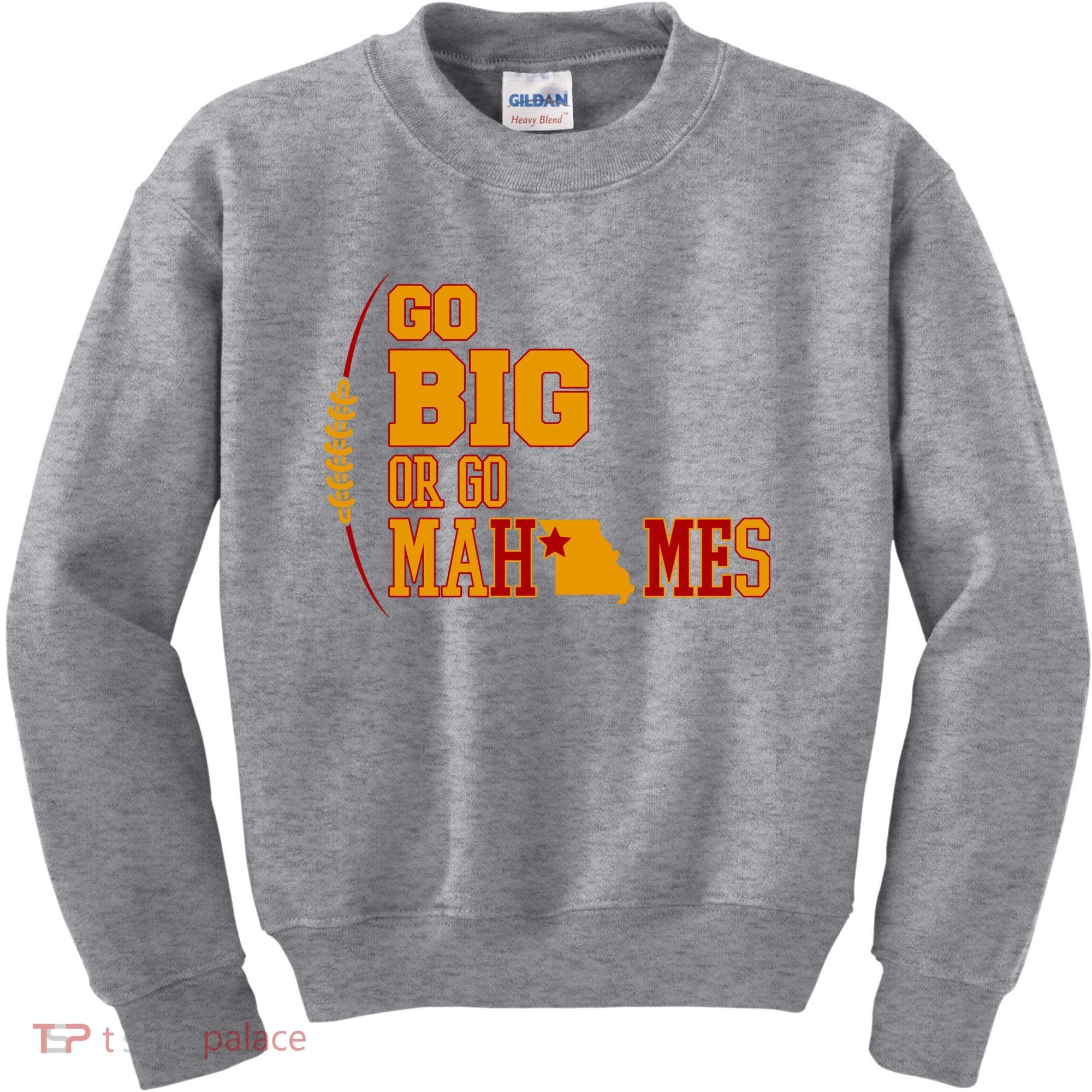 Go Big Or Go Mahomes Football Lover Kids Sweatshirt