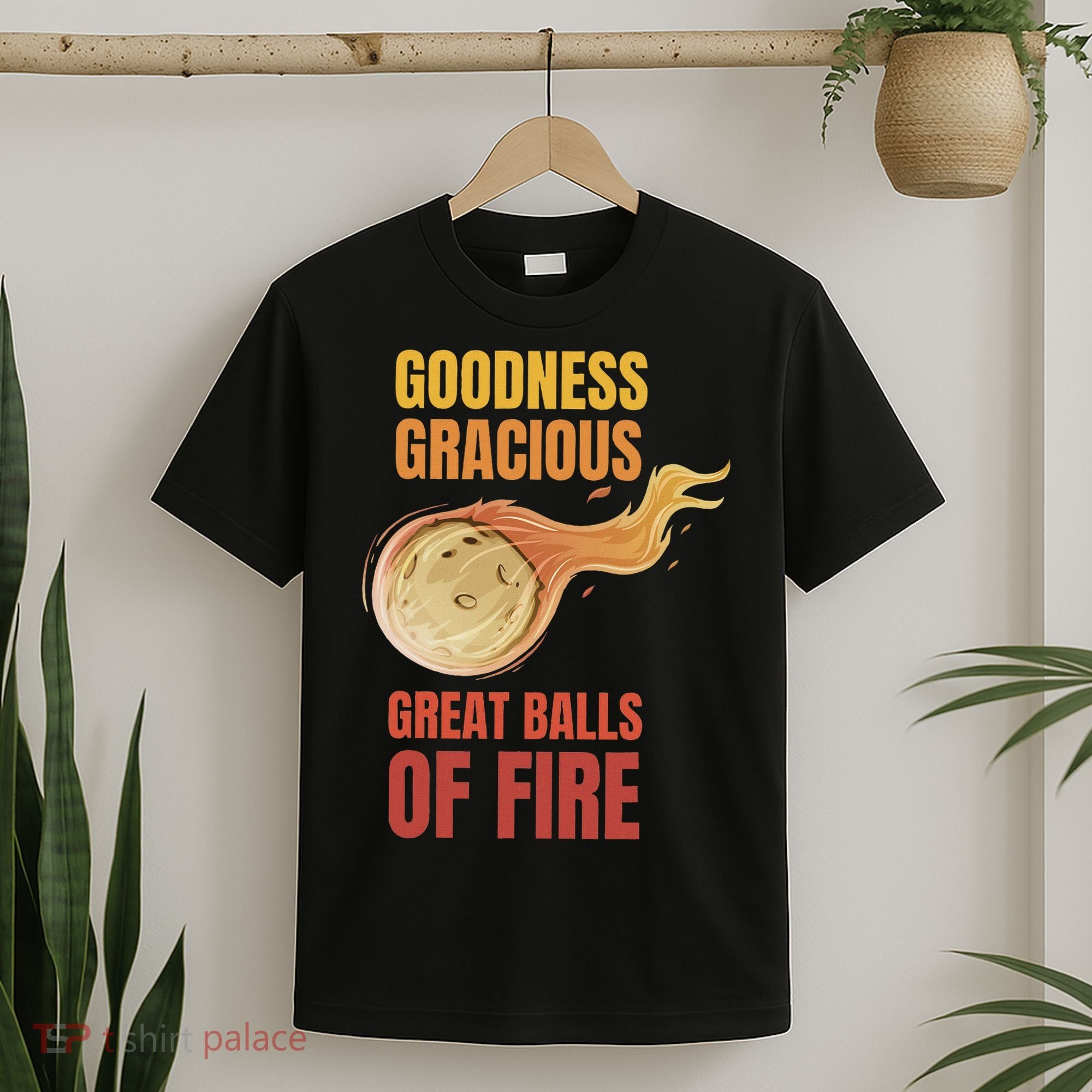 Great Balls Of Fire Funny Flaming Meteor Comet Asteroid T-Shirt