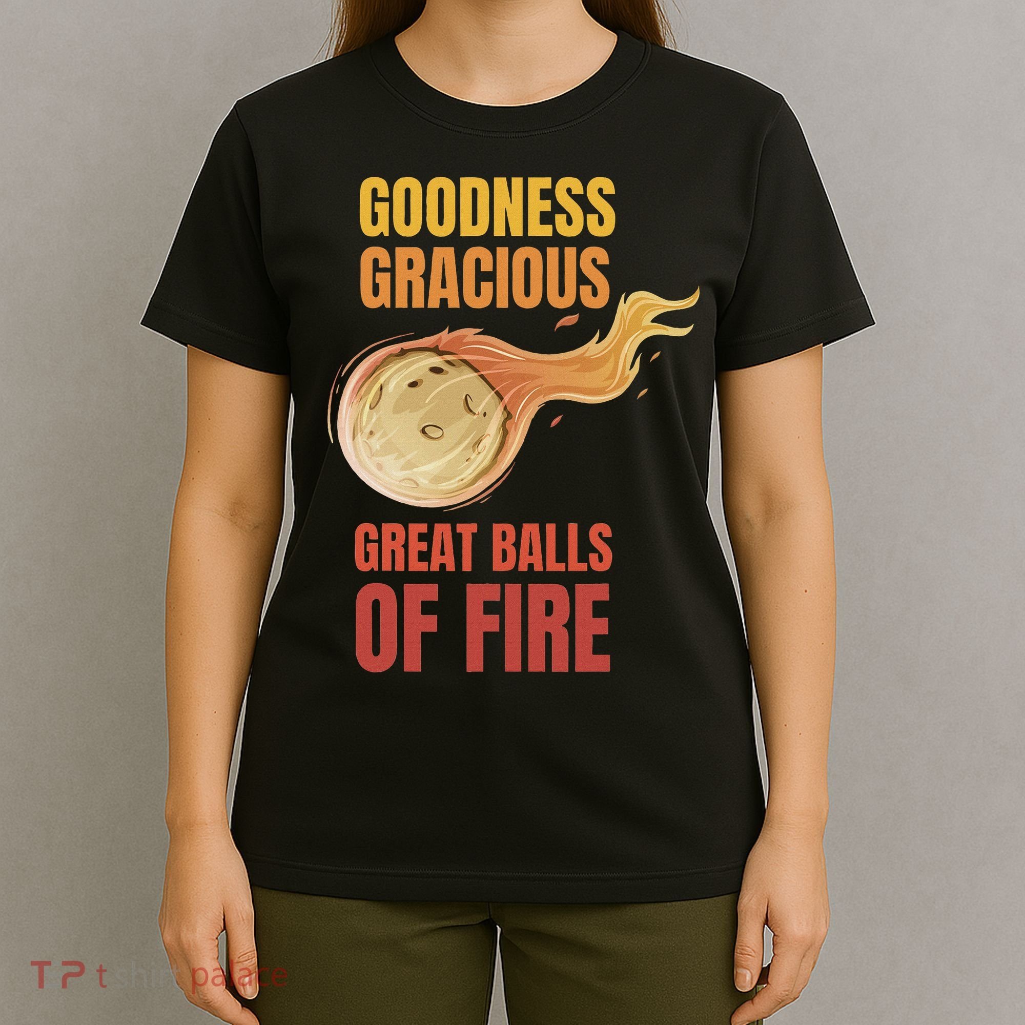Great Balls Of Fire Funny Flaming Meteor Comet Asteroid T-Shirt