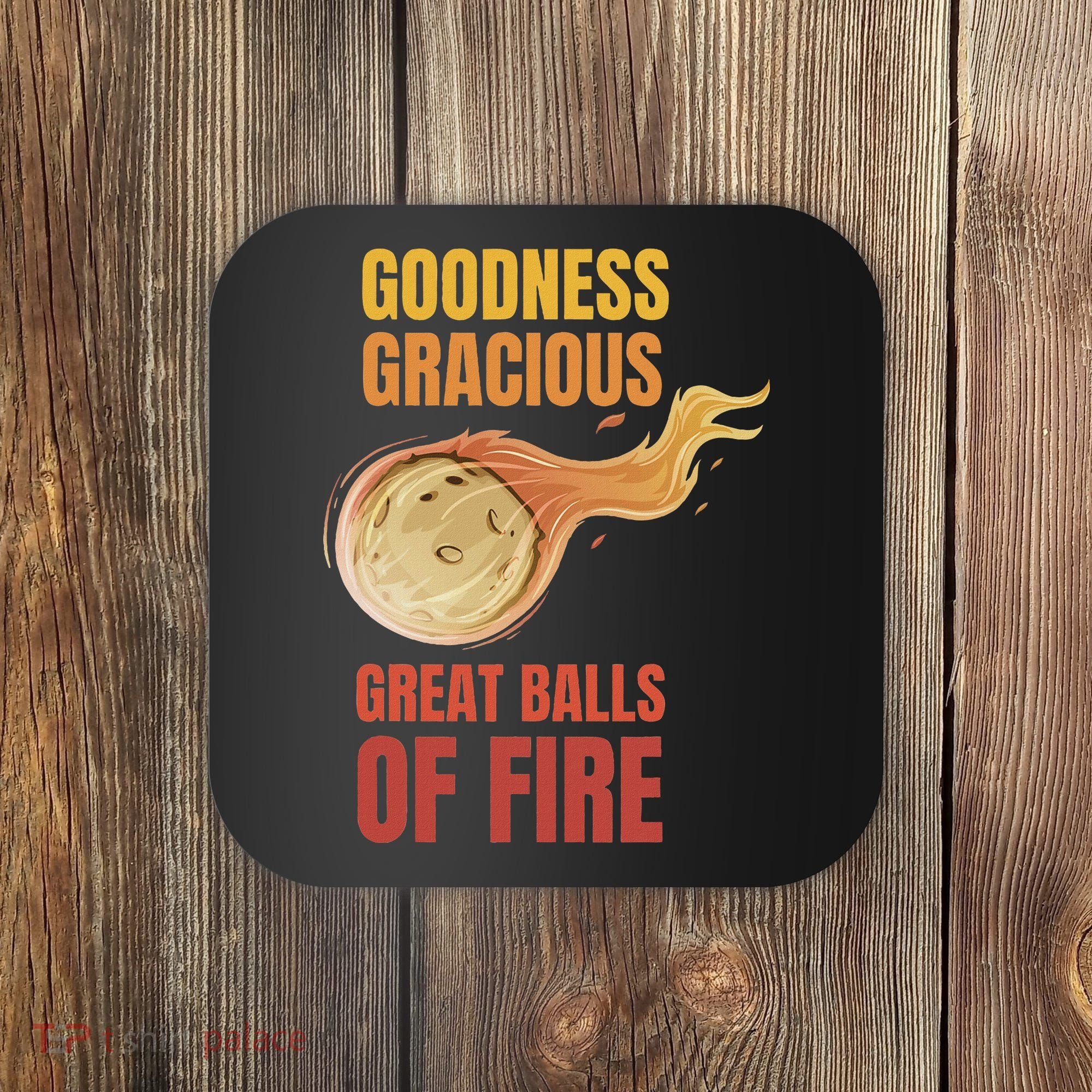 Great Balls Of Fire Funny Flaming Meteor Comet Asteroid Coaster