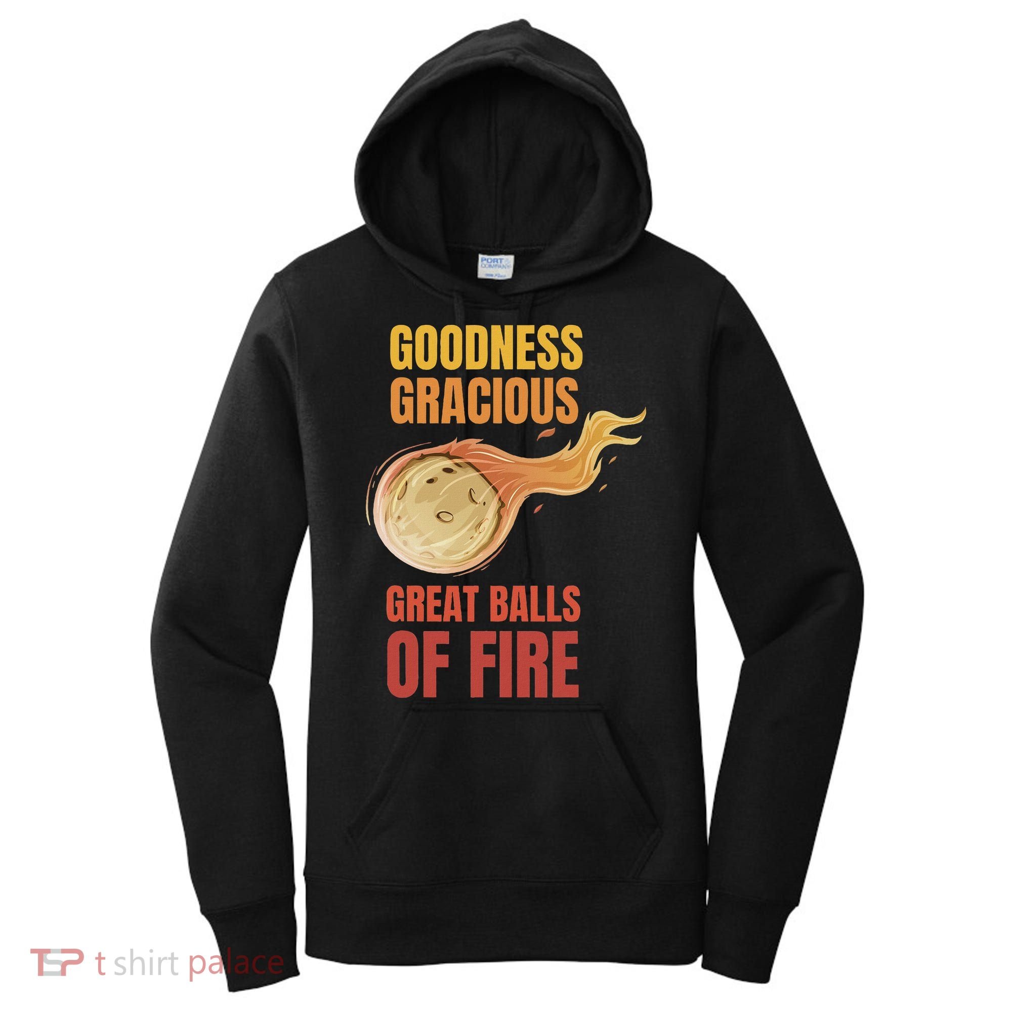 Great Balls Of Fire Funny Flaming Meteor Comet Asteroid Women's Hoodie