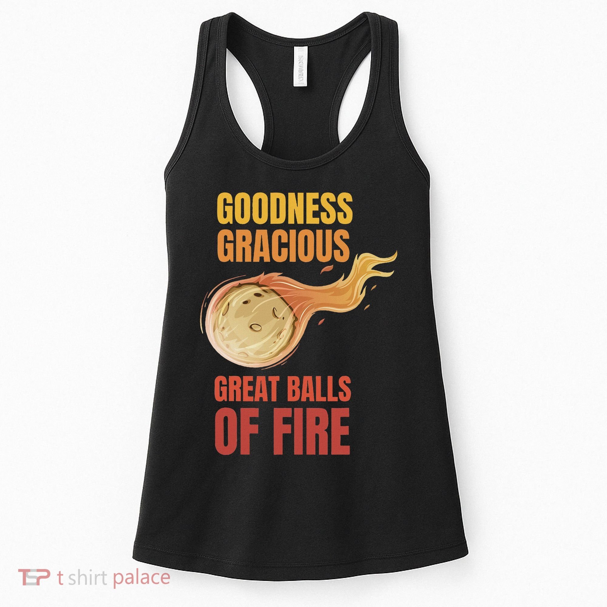 Great Balls Of Fire Funny Flaming Meteor Comet Asteroid Women's Tank Top