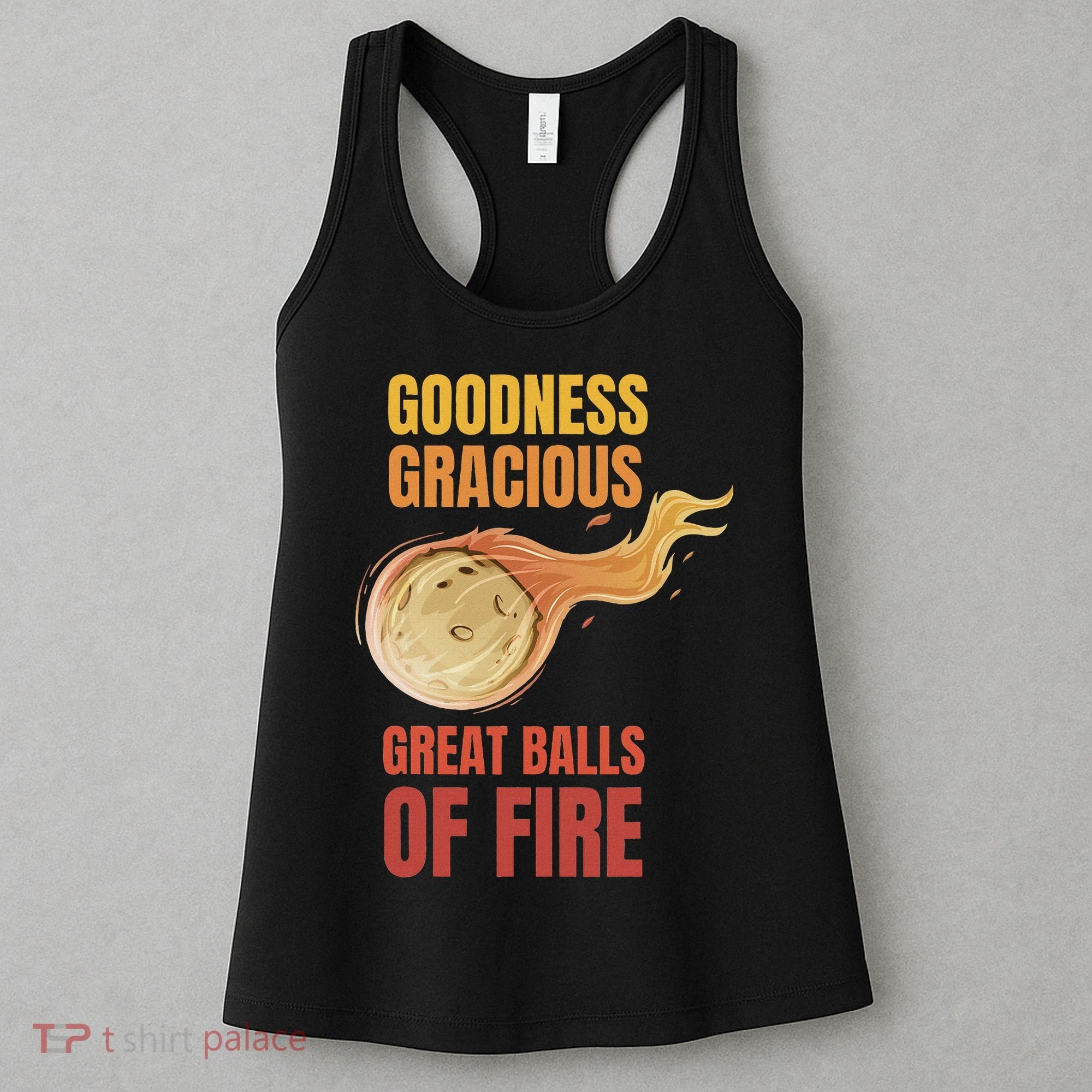 Great Balls Of Fire Funny Flaming Meteor Comet Asteroid Women's Tank Top