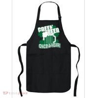 Green Beer Once A Year St Patrick's Day Apron thumb 0