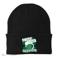 Green Beer Once A Year St Patrick's Day Beanie thumb 0