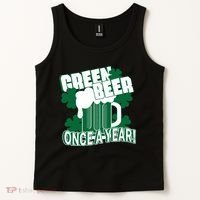 Green Beer Once A Year St Patrick's Day Tank Top thumb 2