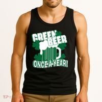 Green Beer Once A Year St Patrick's Day Tank Top thumb 3