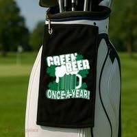 Green Beer Once A Year St Patrick's Day Golf Towel thumb 2