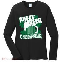 Green Beer Once A Year St Patrick's Day Women's Long Sleeve Shirt thumb 0