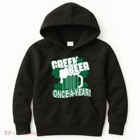 Green Beer Once A Year St Patrick's Day Kids Hoodie thumb 0