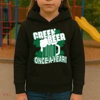 Green Beer Once A Year St Patrick's Day Kids Hoodie thumb 3