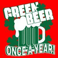Green Beer Once A Year St Patrick's Day Santa Hat thumb 1