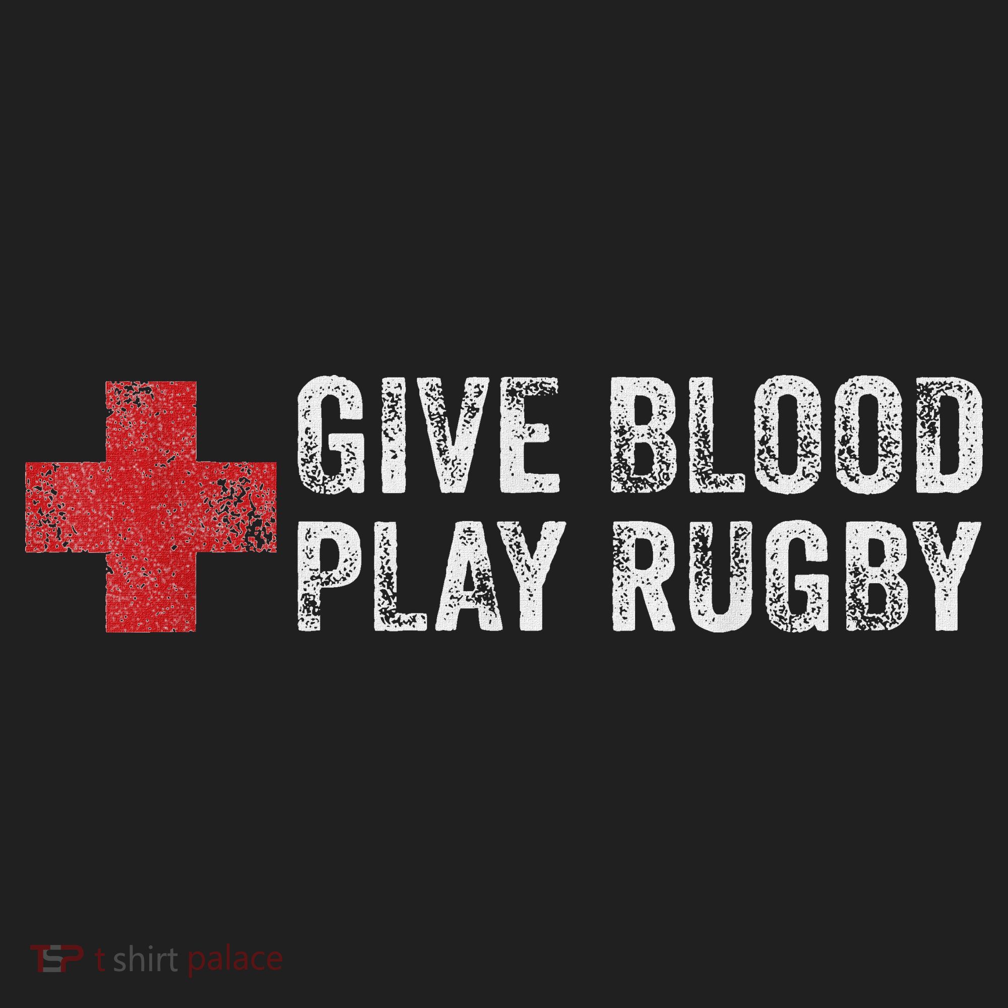 Give Blood Play Rugby Player Funny Rugger League Union Beanie