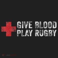 Give Blood Play Rugby Player Funny Rugger League Union Golf Towel thumb 3
