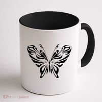 Grunge Butterfly Pattern Coffee Mug thumb 1