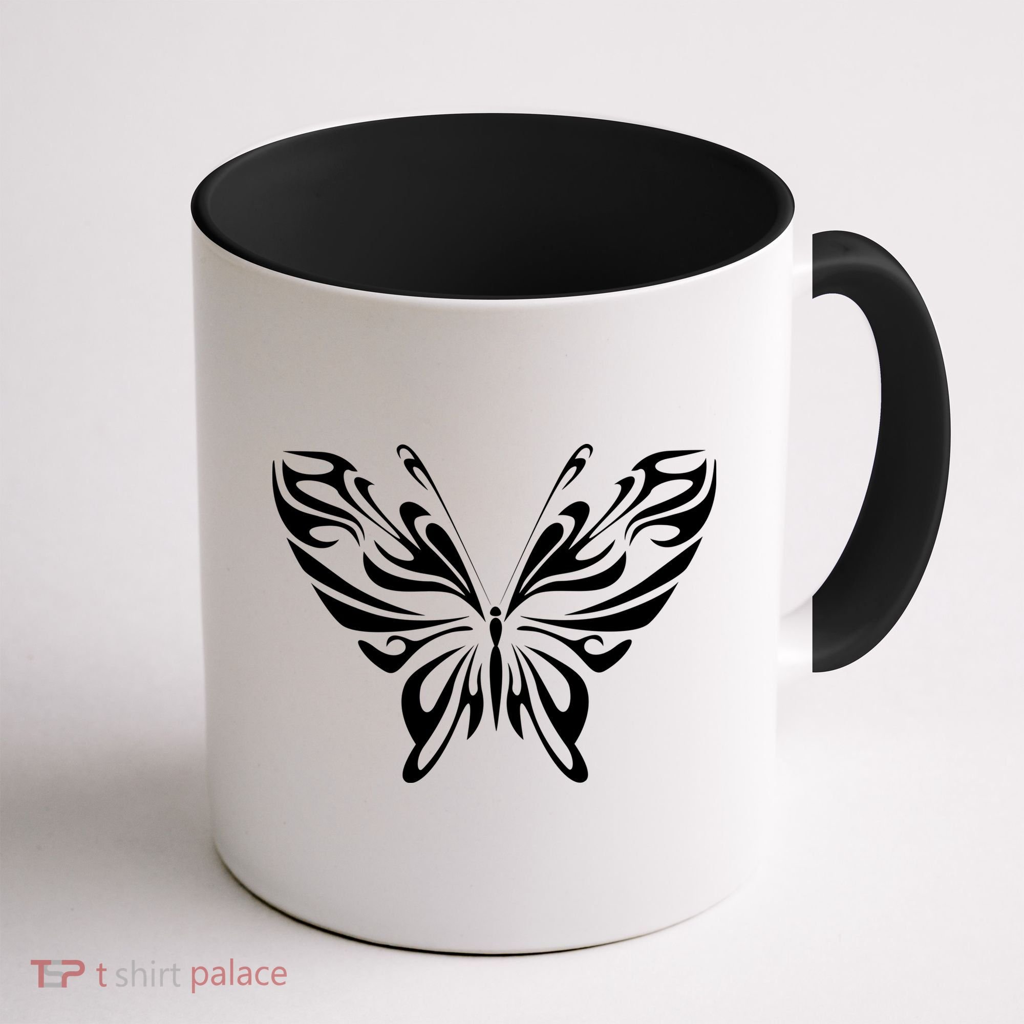 Grunge Butterfly Pattern Coffee Mug