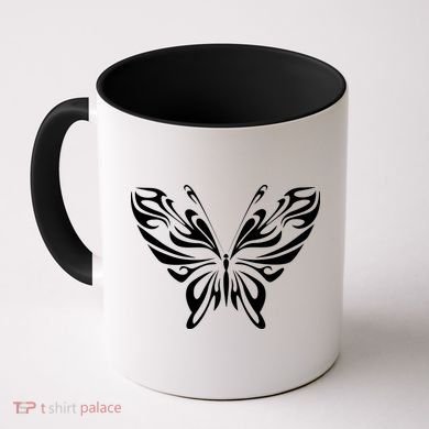 Grunge Butterfly Pattern Coffee Mug