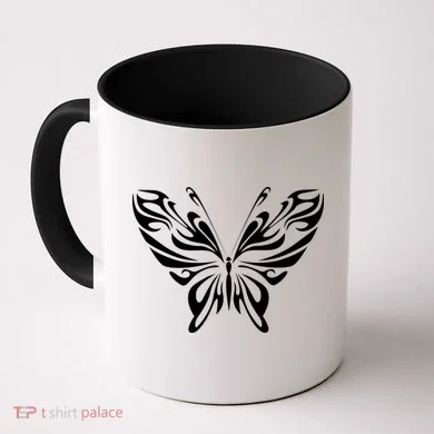 Grunge Butterfly Pattern Coffee Mug
